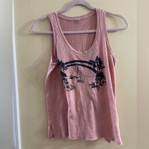 Madewell pink tank top with boat theme